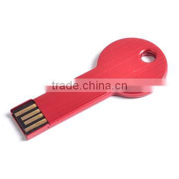 Silver 4GB Metal Key Shaped USB 2.0 Flash Drive