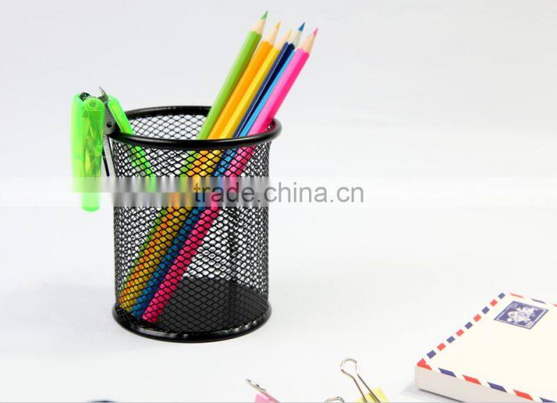 Office Supplier Metal Mesh Pen Holder