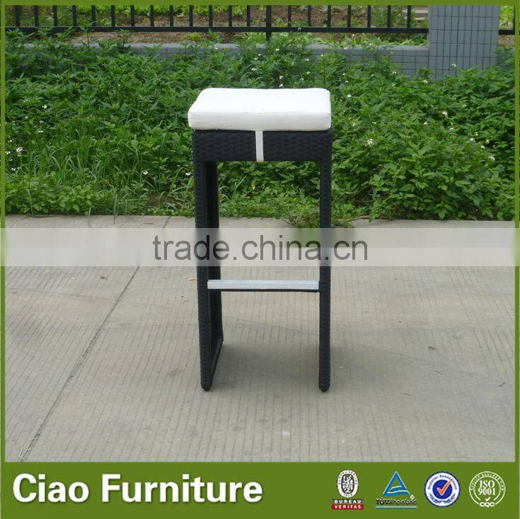 PE rattan outdoor bar stool