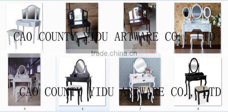 cheaper white vanity dresser + Hocker/ white dressing table with hocker /wood dressing table in weiss