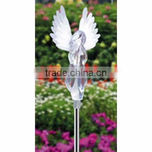 20-PC Solar Christmas Garden Decoration Stick Light - Angle in a free stand display
