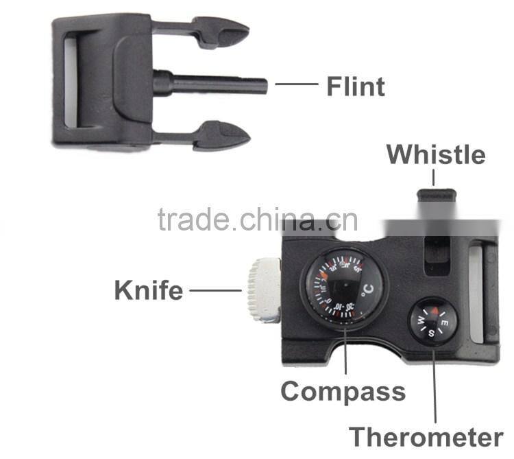 Multifunctional Cheap Paracord Whistle Buckle With Logo