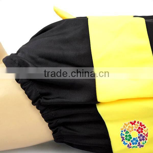Toddler Children Lovely Bee 2Pcs Swimsuit Black And Yellow Stripe Kids Swimwear