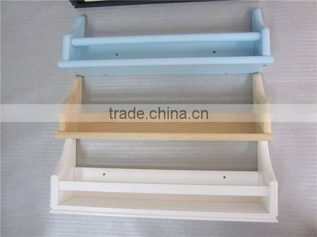 Red decorative wall shelf Wood nursery wall shelf