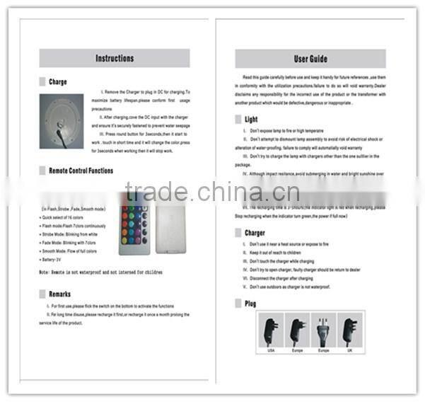 plastic lighting growing rolled rechargeable hot sale LED plate for event