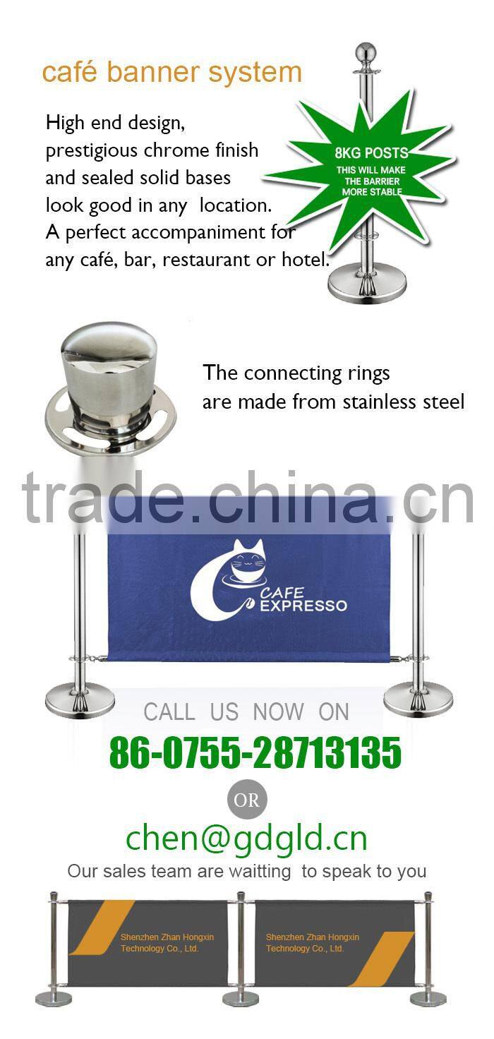 aluminum barrier/cheap cafe barriers