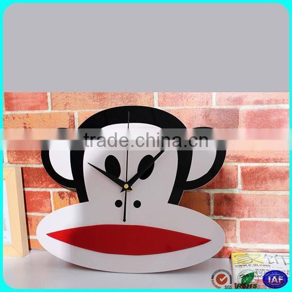 Custom made blue cartoon shaped acrylic wall clock