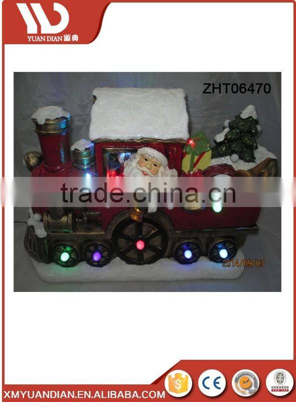 Hand painted MgO santa LED for Chrismas Decoration