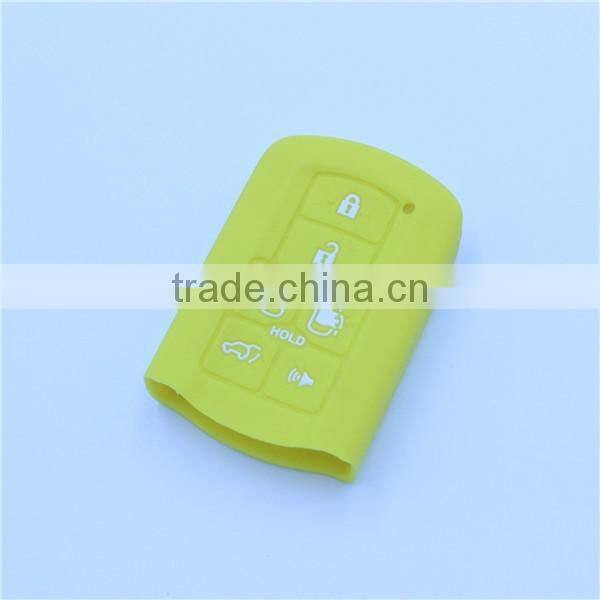 7 buttons silicone car key case, key jackets for toyota