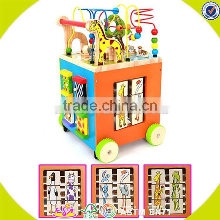 Wholesale wooden multifunction baby walkers best gift kids wooden stroller baby Walker educational wooden baby walker W16E040