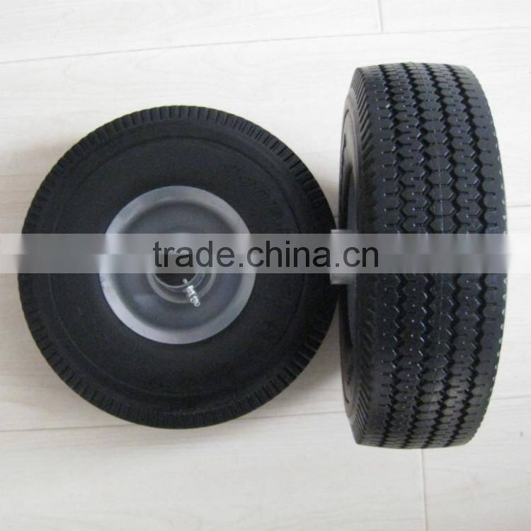 410/3.50-4 steel rim hand trolley PU rubber wheel