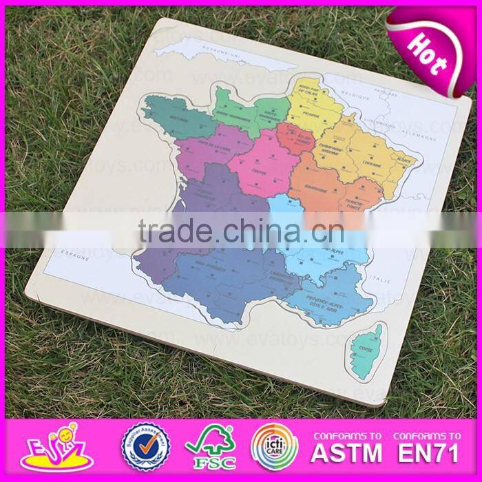2017 New design educational wooden jigsaw puzzles for kids W14C249