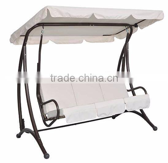 Factory supply the 3 seats rattan swing chair garden swing chair for leisure for hot sale