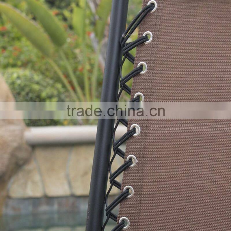 2 Pack Garden Pool Brown Folding Zero Gravity Lawn Chair