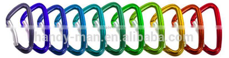 D Type Quicklock Mountain Climbing Aluminum Carabiner With Twist Lock