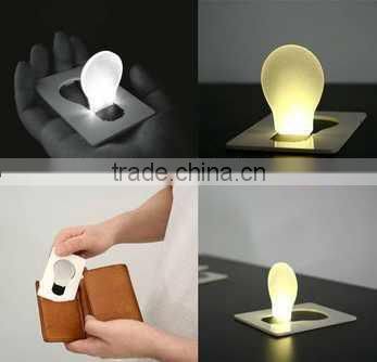Mini Pocket LED Bulb Card Light Outdoor Camping Night Lamp Purse Light