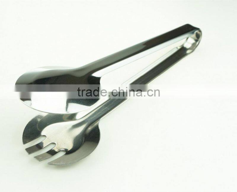 39007 Stainless Steel Kitchen Tongs BBQ Grill Food salad Tongs Slotted tong