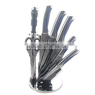 8pcs stianless steel kitchen knife with knife grinder set