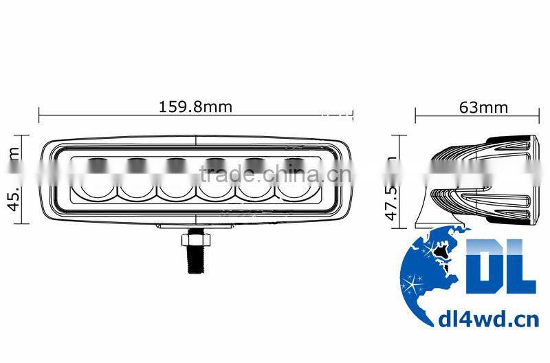 auto car led light bar 18w led work light for off road truck