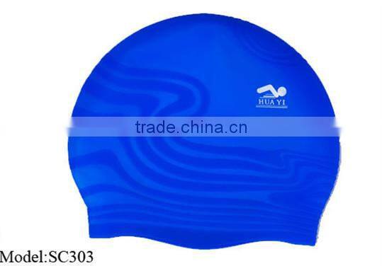 Silver Classic No wrinkle Junior rubber swimming caps