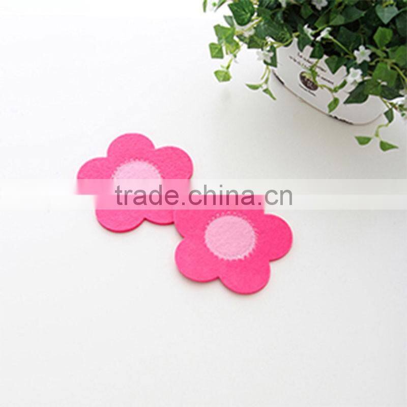 non-woven cup mat,flower shaped coaster