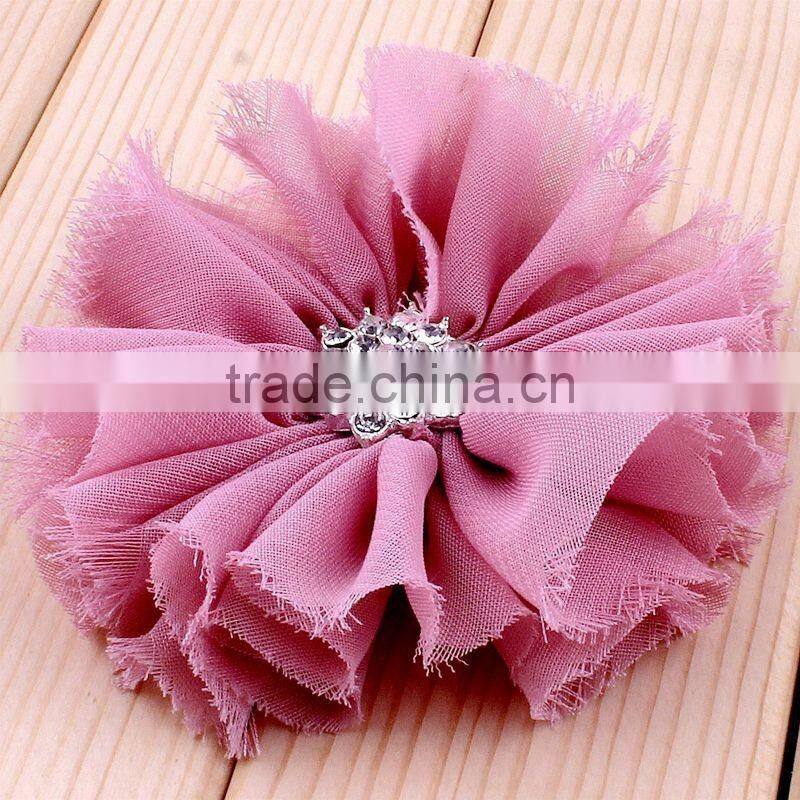 handmade shabby chiffon flower clip for kids hair accessories