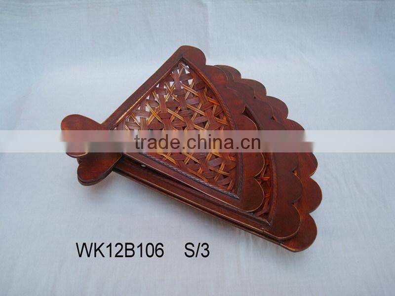 decorative bamboo plates in various shape