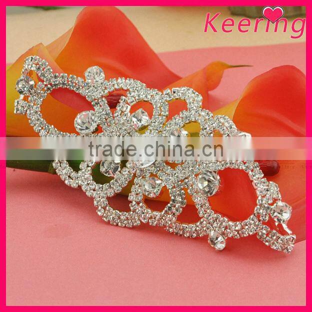 Bridal crystal & pearl sash rhinestone embellished wedding belt WRE-114