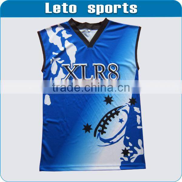 Custom sublimation sleeveless football jersey