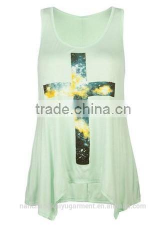 Newest Printing Lady Tank Top Dri Fit 100% Polyester tank Top