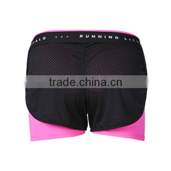 womens running shorts made of dry fit polyester