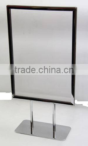 Chrome counter top A4 size photo frames advertising equipment