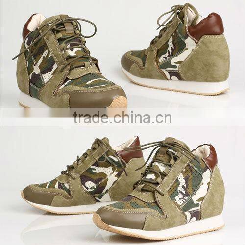 2ssg0533 Millitary low hidden wedge heel snekers