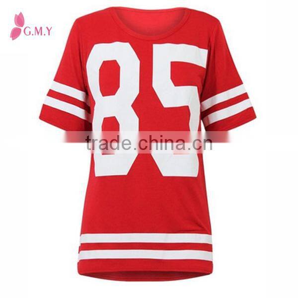 Fashion oversized women new jersey football T-shirt dress for women