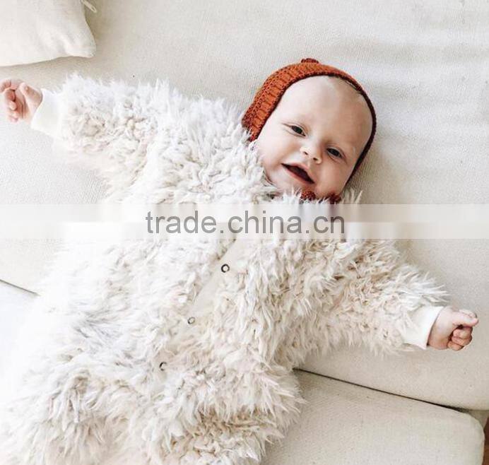 2016 autumn and winter baby romper cotton sheep wool climb leotards baby jumpsuit