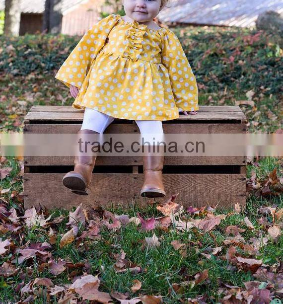 Kids clothes wholesale polka dot outfit for baby winter wear children christmas gifts