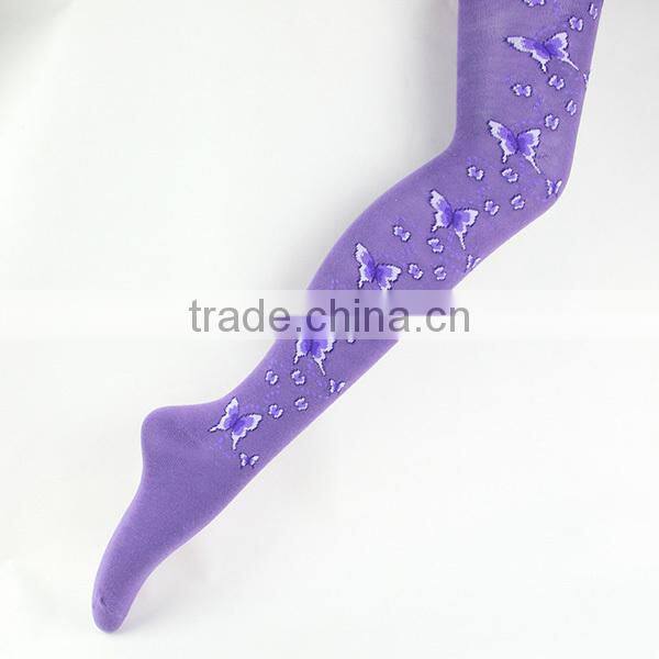 Purple colored sex pantyhose tights with nice pattern