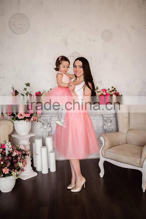 Pretty Set Of Matching Mother Daughter Tutu Dress Short Mini Skirt +Tank+Tops