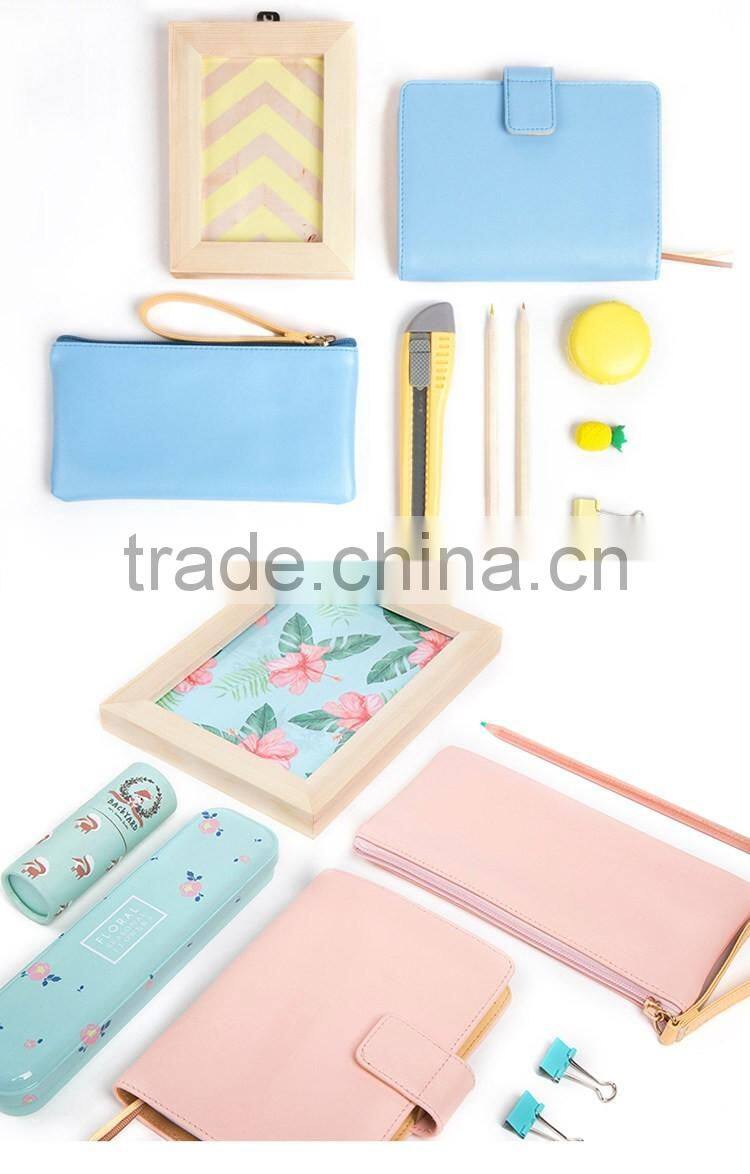 A6 size PU cover agenda planner with metal clasp case bound diary customizable office notebook