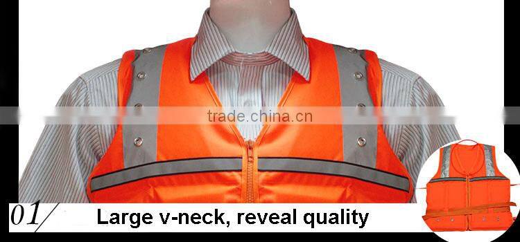 Kids LED orange life preserver lifejacket inflatable life vest