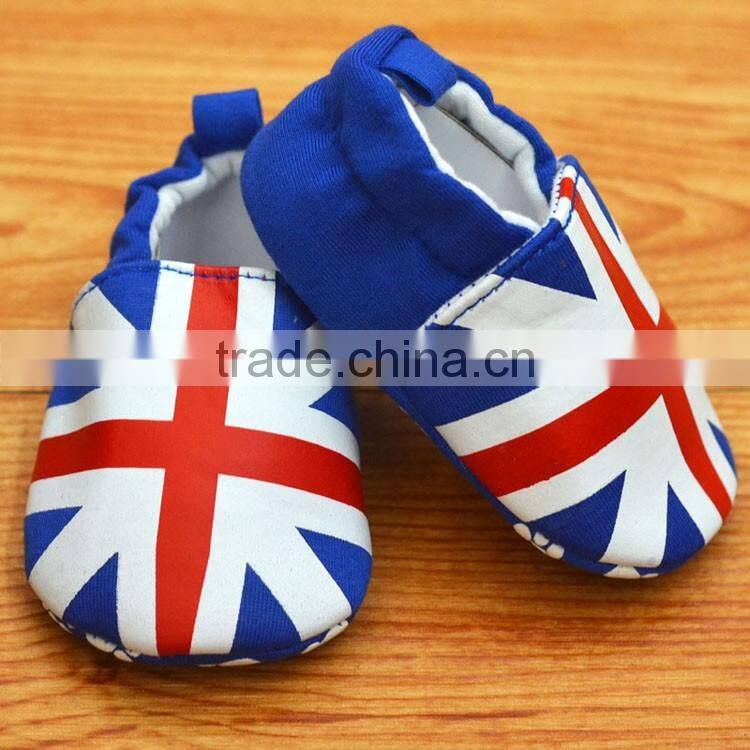 Soft cotton England flag printed Baby footwear