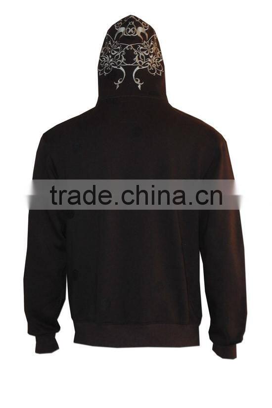 High quality slim fit zip up ribbed cheap custom logo half zip hoodie