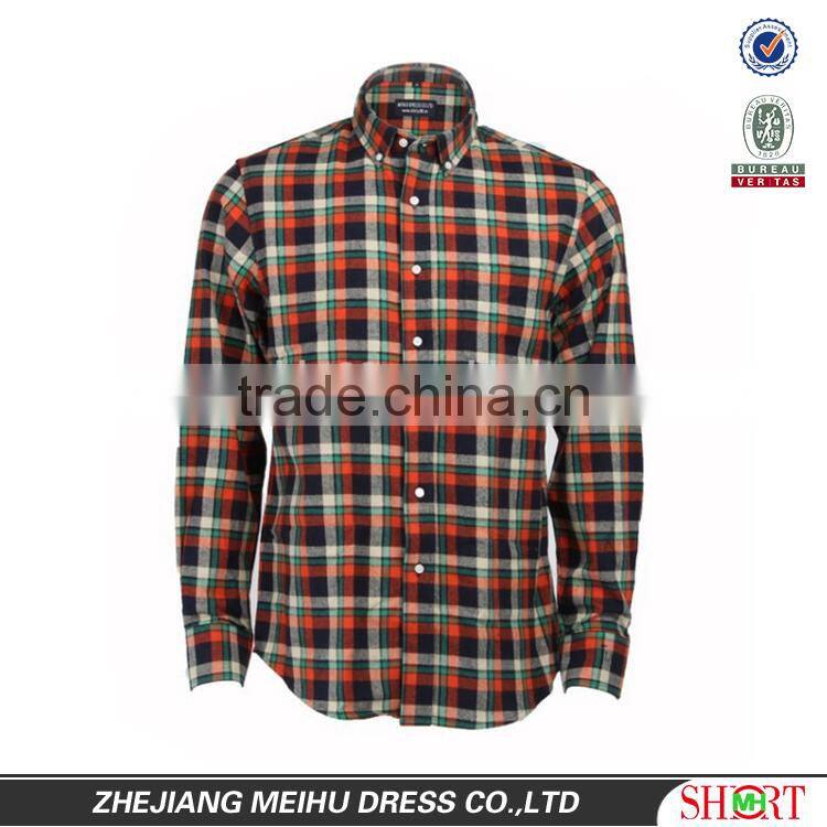 Latest fashion design Mens casual dress multi plaids flannel warm shirts