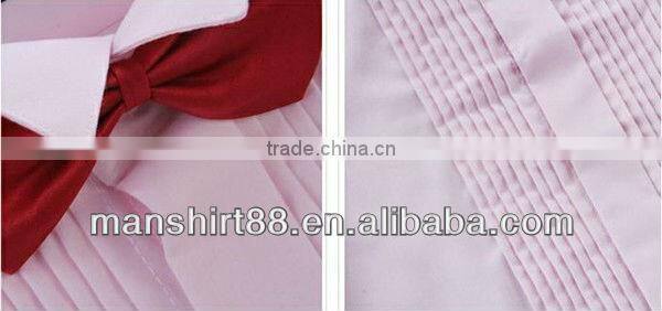 100%Cotton High quality Elegant style Newest White Wing-tip collar tuxedo shirt for men with french cuff