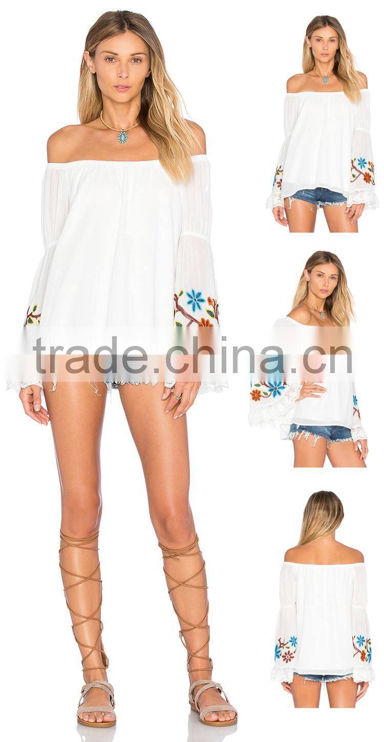 Ladies Fashion Models Sample Blouses Fashion in Long Sleeve With Printings