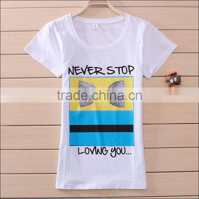 new model slim fit cotton t shirt for women