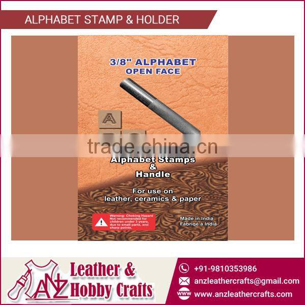 3/8" Alphabet Open Face-Alphabet Stamps for Use on Leather