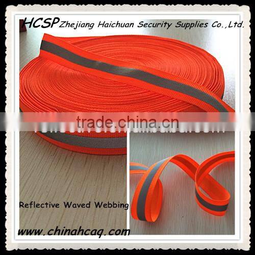Fluorescent Orange Reflective Webbing Tape
