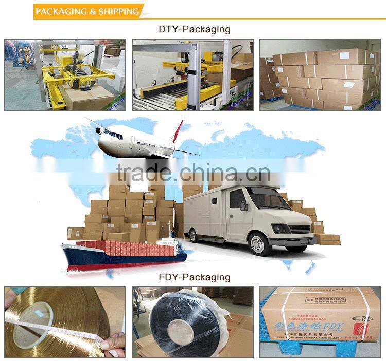 Trilobal bright dope dyed yarn polyester yarn POY 150D/48F