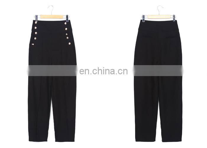 2015 New High Waist Office Lady Good Women Pants Trousers